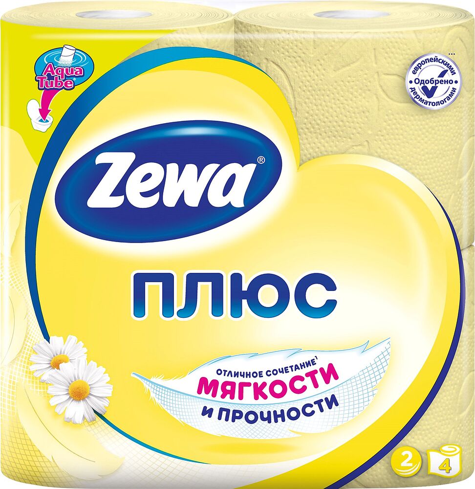 Туалетная бумага " Zewa Плюс" 4 шт