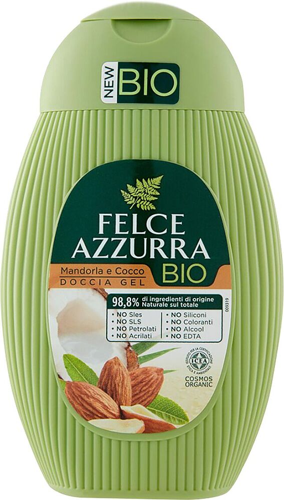 Shower gel "Felce Azzurra Bio Almond & Coconut" 250ml
