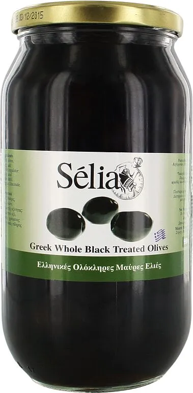 Black olives with pit "Selia" 990g