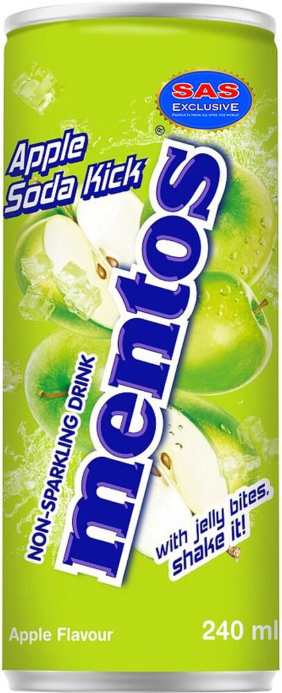 Non-carbonated drink "Mentos" 240ml Apple

