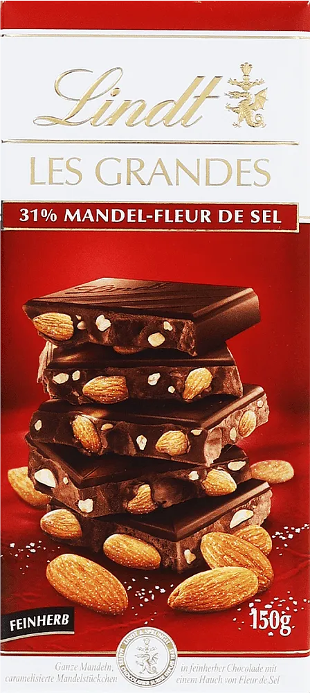 Շոկոլադե սալիկ նուշով և աղով «Lindt Les Grandes» 150գ
