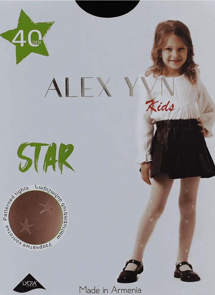 Black kids tights "Alex YVN Star 40 Den"
