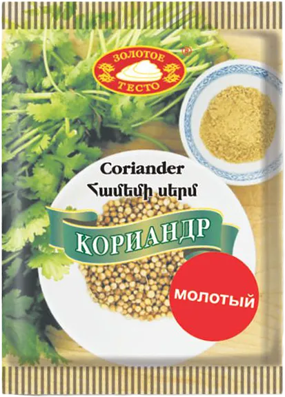 Coriander seeds  "Zolotoe testo" ground 15g