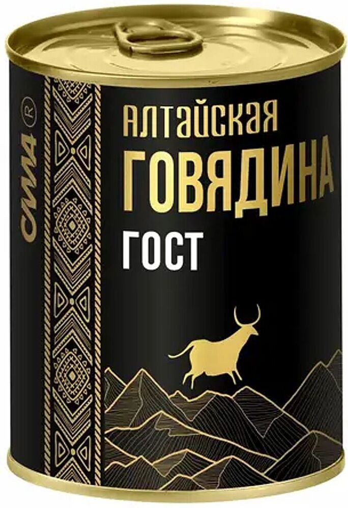 Շոգեխաշած տավարի միս «Алтайский» 338գ
