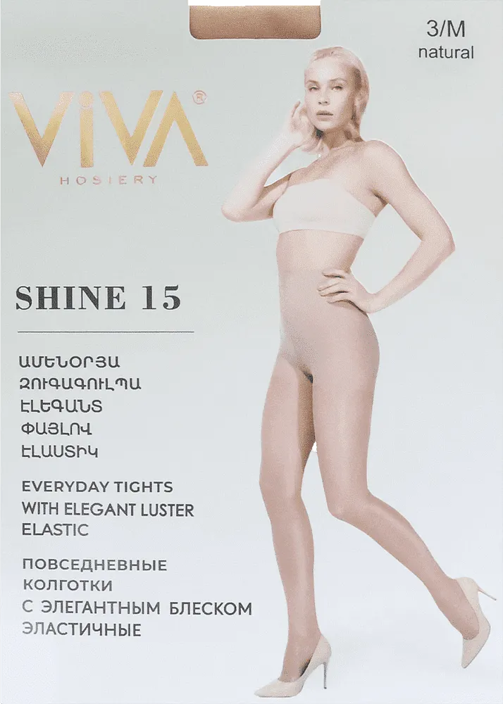Natural tights "Viva Shine 15 Den 3-M"
