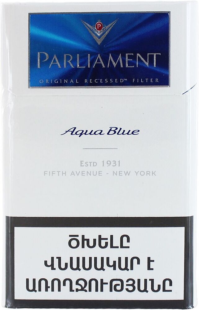 Cigarettes "Parliament Aqua Blue"  
