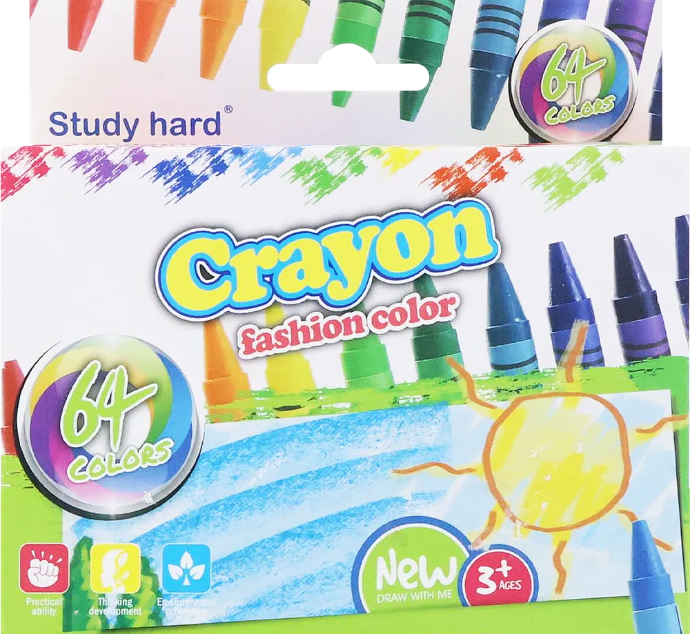 Յուղամատիտներ գունավոր «Crayon» 64 հատ
