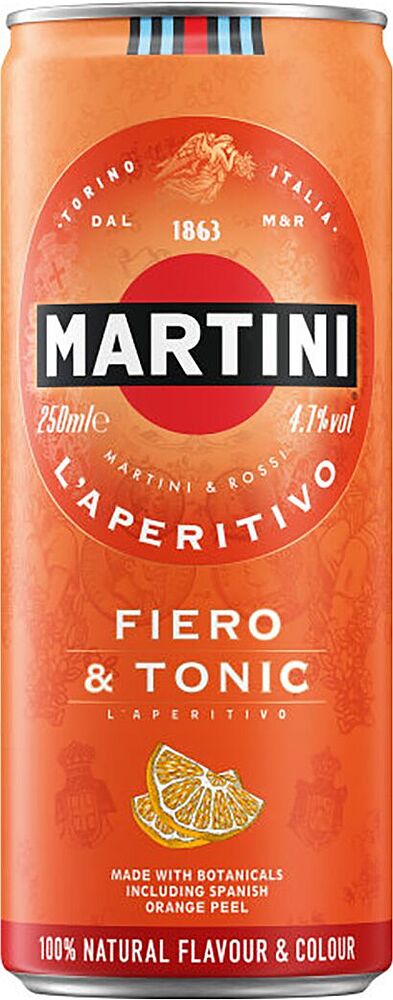 Կոկտեյլ ալկոհոլային «Martini Fiero & Tonic» 0.25լ
 