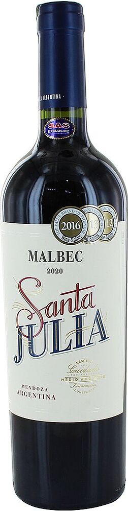 Вино белое "Santa Julia Malbec" 0.75л
