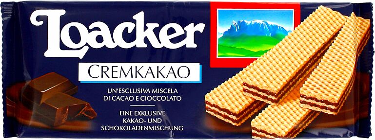 Վաֆլի՝ շոկոլադե միջուկով «Loacker CremKakao» 175գ  