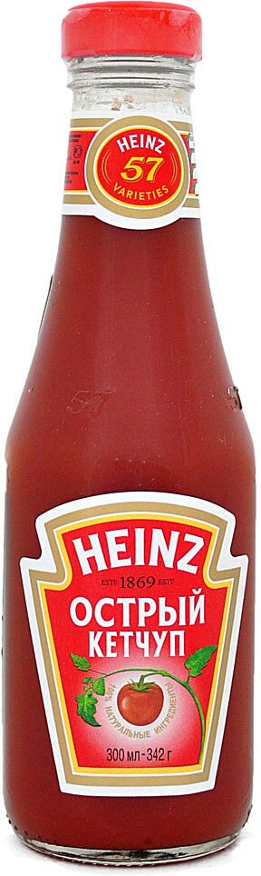 Кетчуп острый  "Heinz" 342г