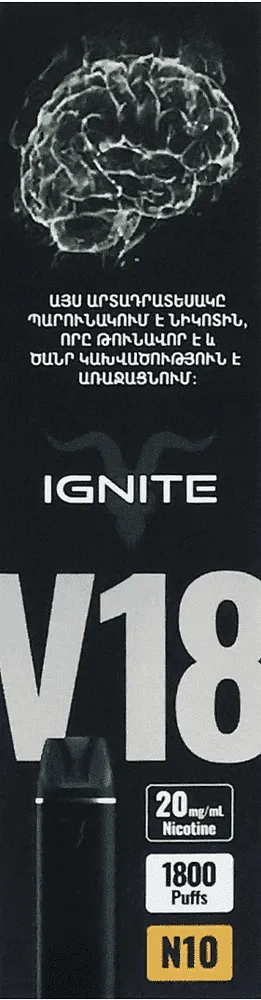 Electric pod "Ignite V18 N10" 1800 puffs
