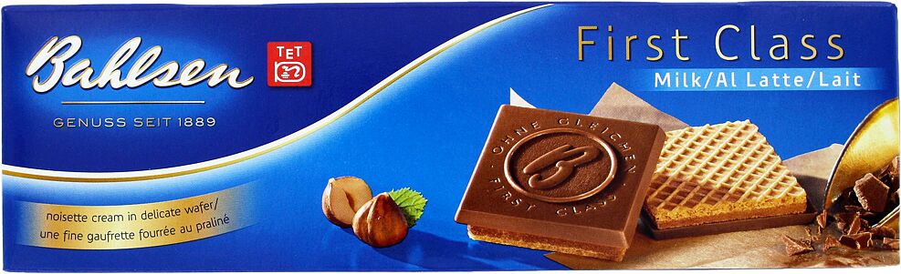 Wafer with milk chocolate ''Bahlsen First Class" 125g