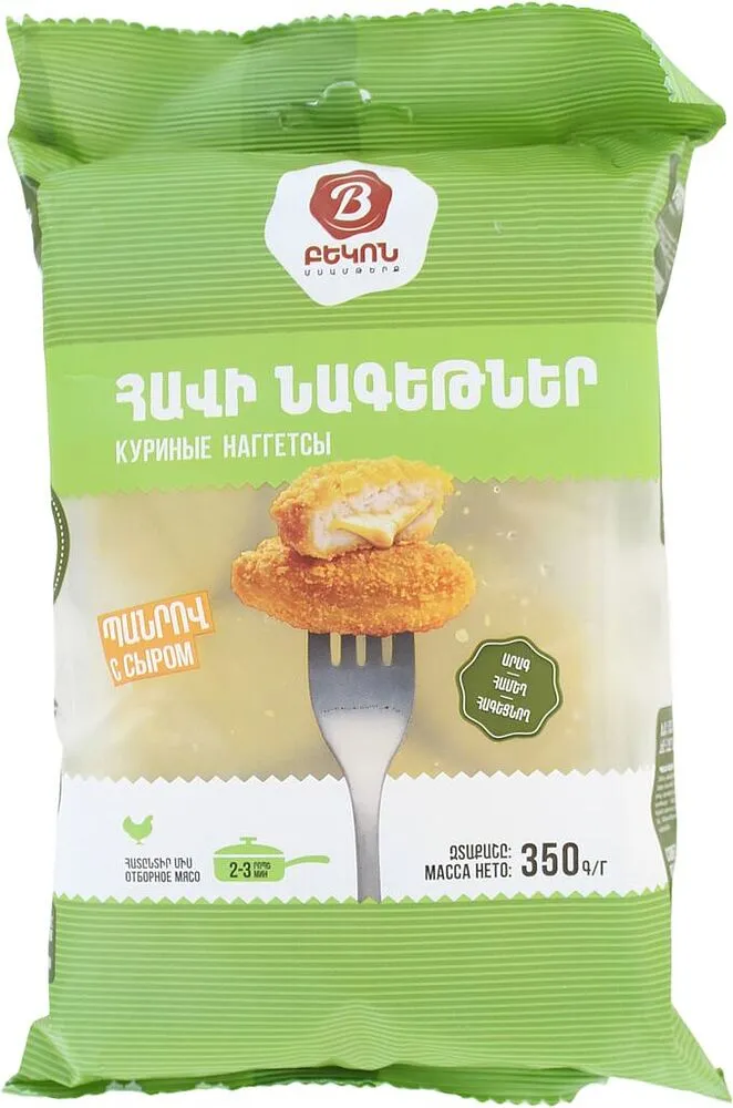 Chicken nuggets with cheese "Bacon" 350g
