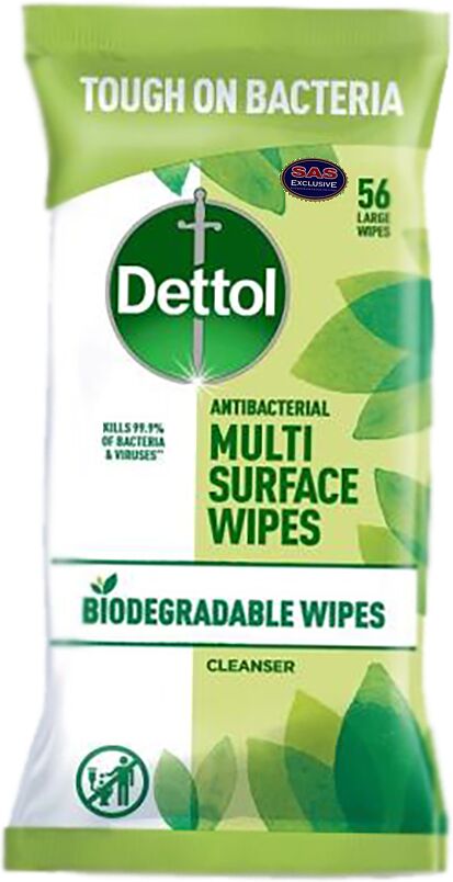Antibacterial wet wipes "Dettol" 56pcs