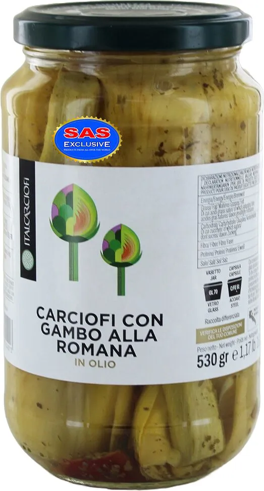 Artichoke in sunflower oil "Italcarciofi" 530g