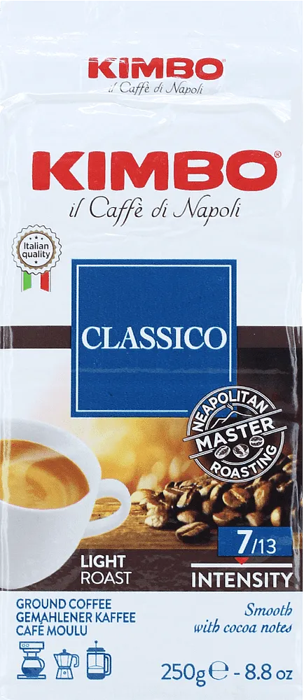 Ground coffee "Kimbo Classico" 250g