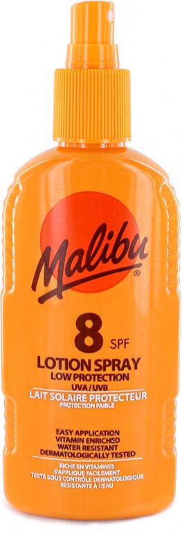 Солнцезащитный лосьон-спрей "Malibu 8 SPF Lotion Spray"  200мл