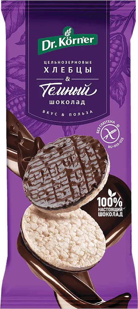 Crispbreads in dark chocolate "Dr. Körner" 67g