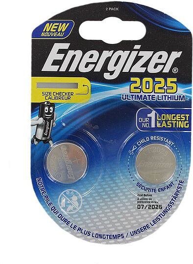 Լիթումային մարտկոց «Energizer max plus CR2025» 2հատ