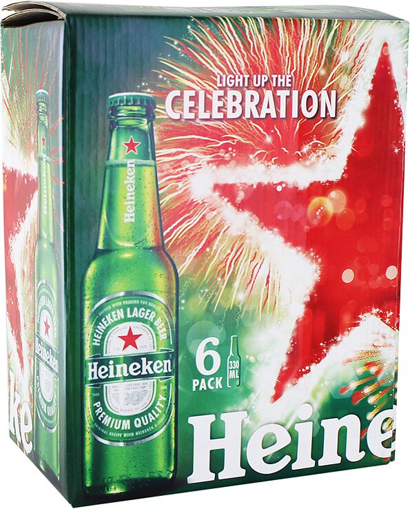 Пиво "Heineken" 6×0.33л