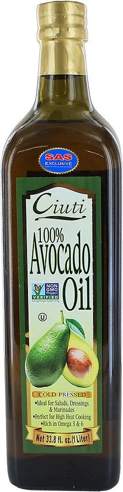 Avocado oil "Ciuti Cold Pressed" 1l
