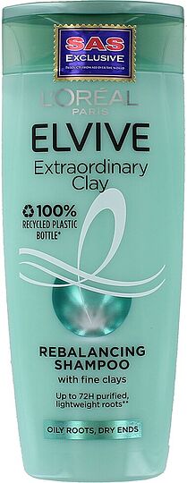 Շամպուն «L'Oreal Elvive Extraordinary Clay» 250մլ

