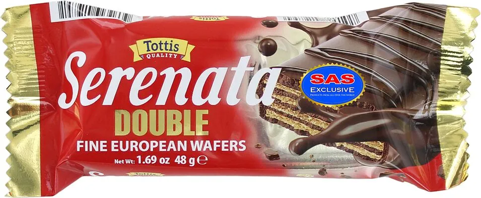 Wafer with cocoa cream "Tottis Serenata Double" 48g
