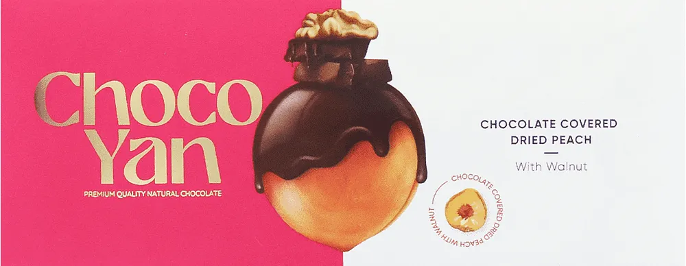 Chocolate covered peach "ChocoYan" 250g±7g
