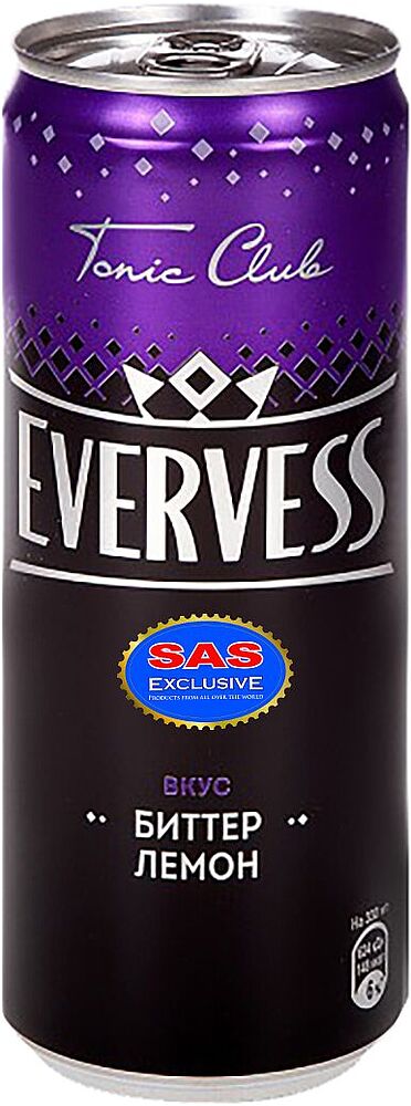 Զովացուցիչ գազավորված ըմպելիք «Evervess» 0.33լ Դառը կիտրոն
