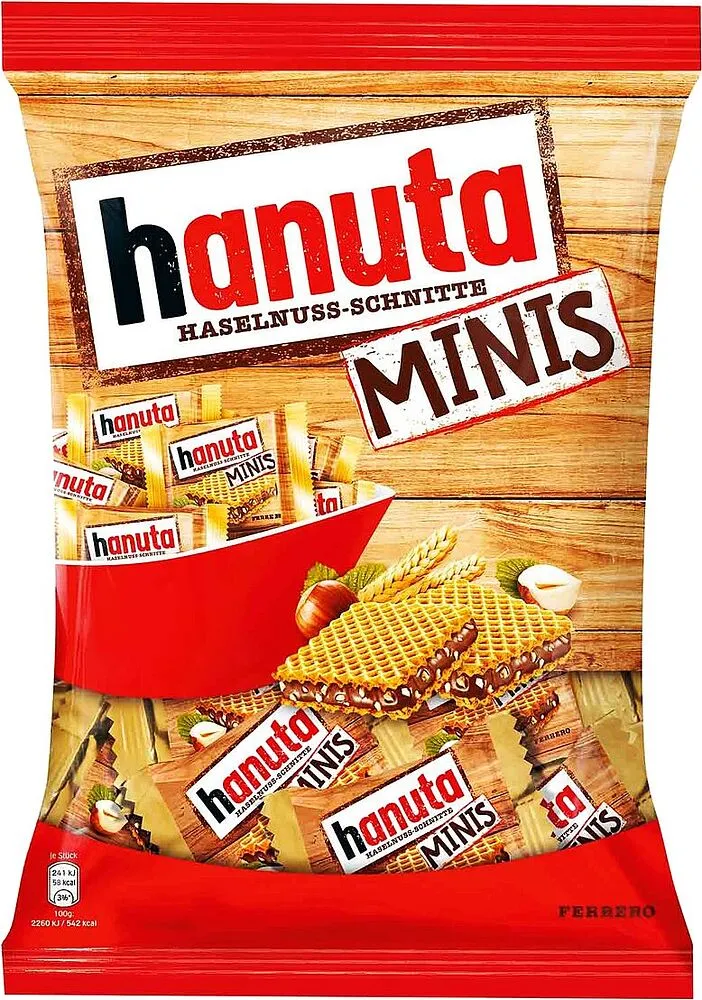 Вафли с кусочками фундука и какао-кремом "Hanuta Minis" 200г