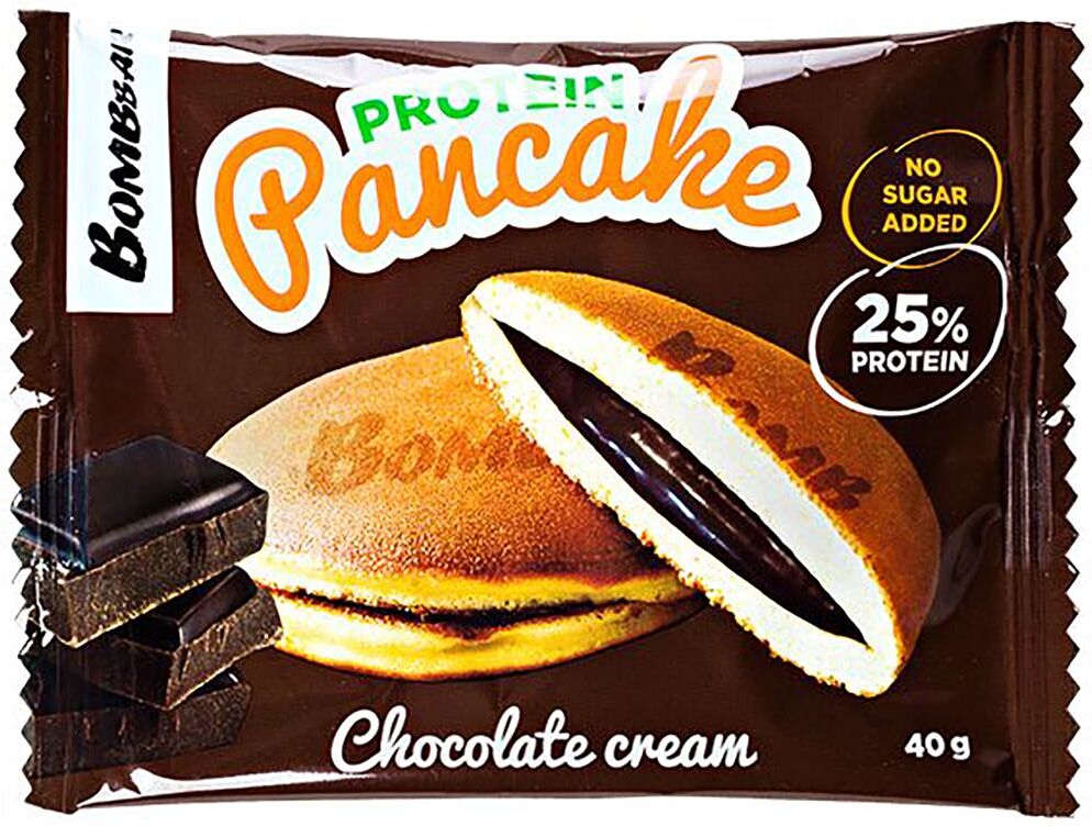 Protein pancake with chocolate cream 