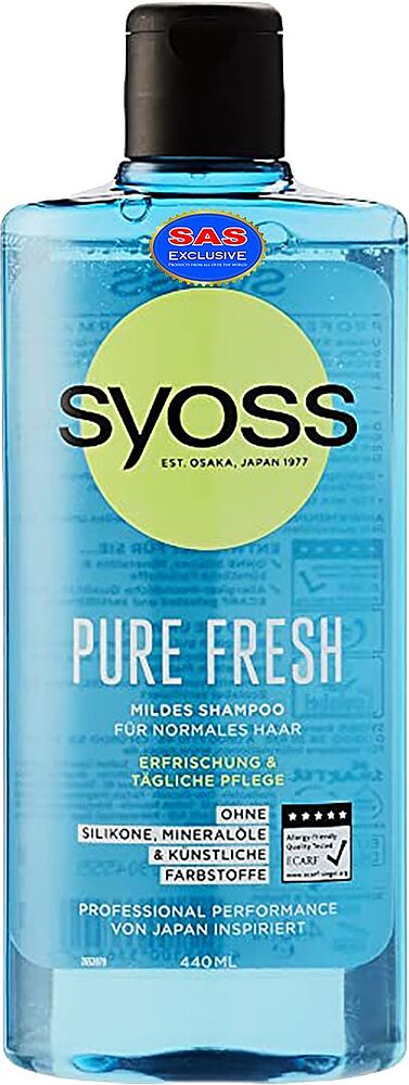 Shampoo "Syoss Pure Fresh" 440ml
