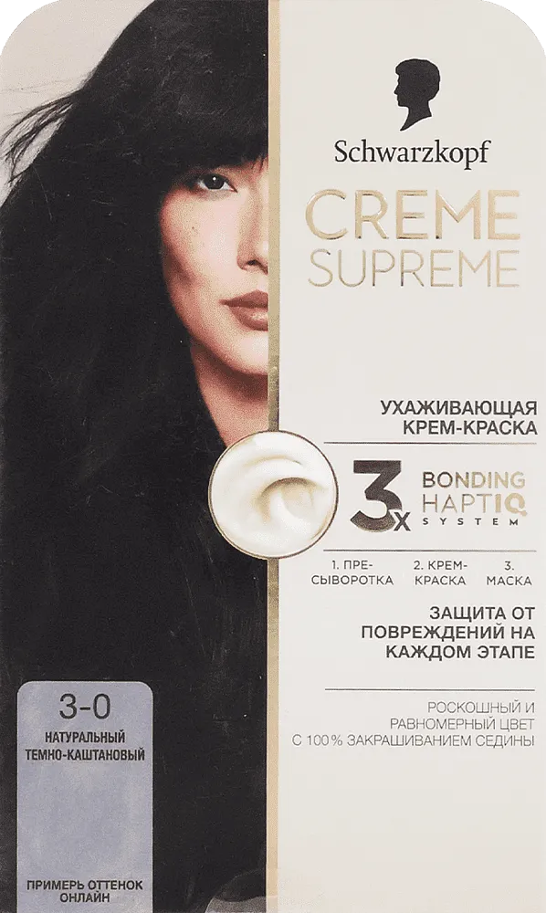 Մազի ներկ «Schwarzkopf Creme Supreme» №3-0
