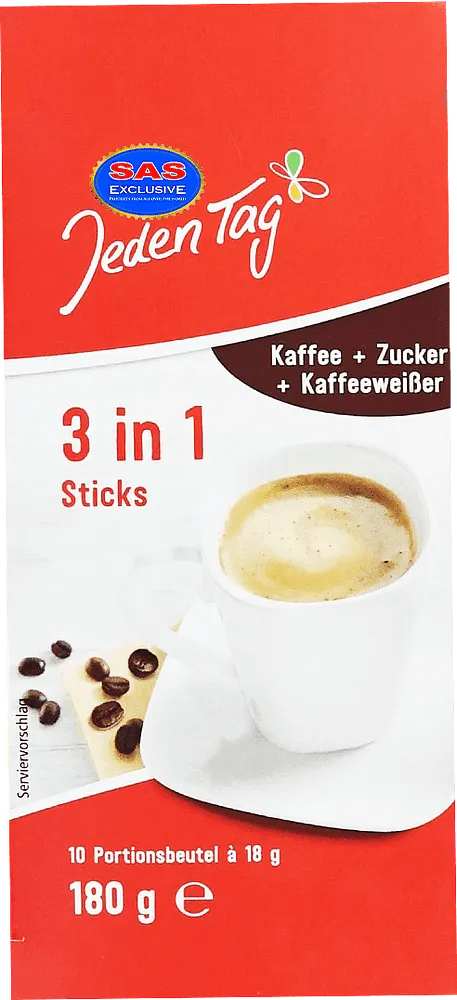 Instant coffee "Jeden Tag 3 in 1" 10*18g