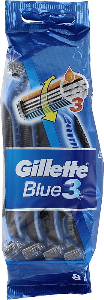 Shaving system "Gillette Blue 3" 8pcs.
