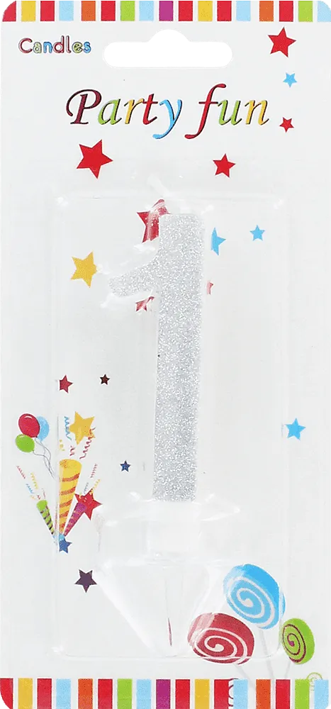 Birthday candle "Party Fun" N1
