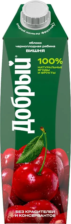 Apple, cherry & rowanberry nectar "Dobriy" 1l 