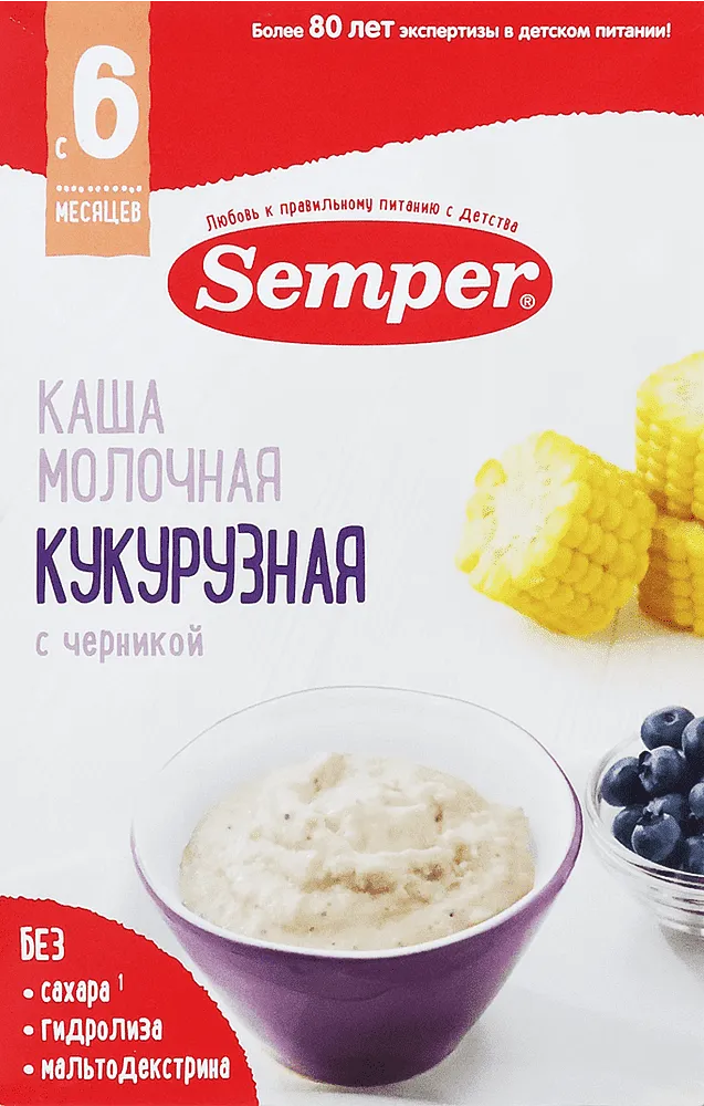 Каша кукурузная манная "Semper" 180г