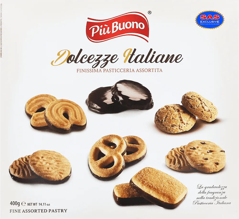 Թխվածքաբլիթների տեսականի «Piu Buono Dolcezze Italiane» 400գ
