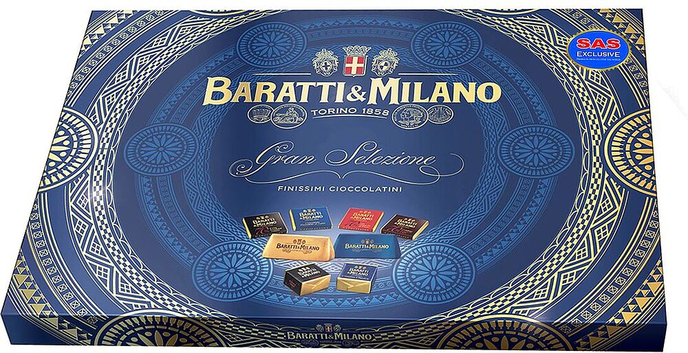 Շոկոլադե կոնֆետների հավաքածու «Baratti & Milano Gran Selezione» 345գ
