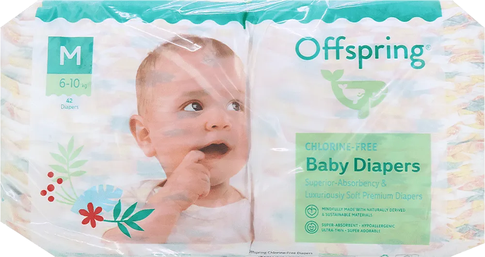 Diapers "Offspring M" 6-10kg, 42 pcs

