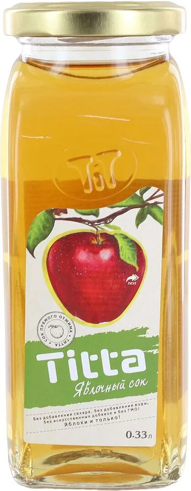 Apple juice "Titta" 0.33l 
