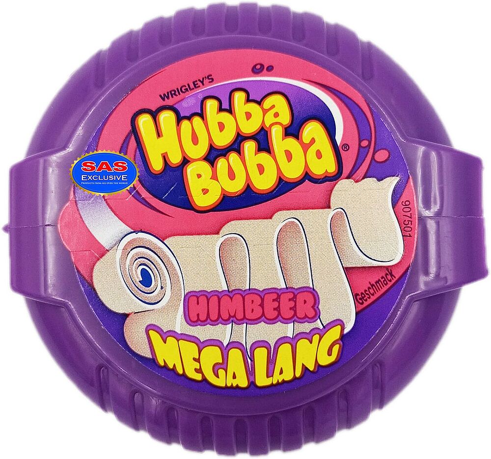 Жевательная резинка "Hubba Bubba Himbeer Mega Lang" 56г Малина