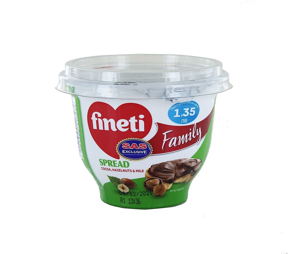 Շոկոլադե կրեմ պնդուկով «fineti Family» 190գ