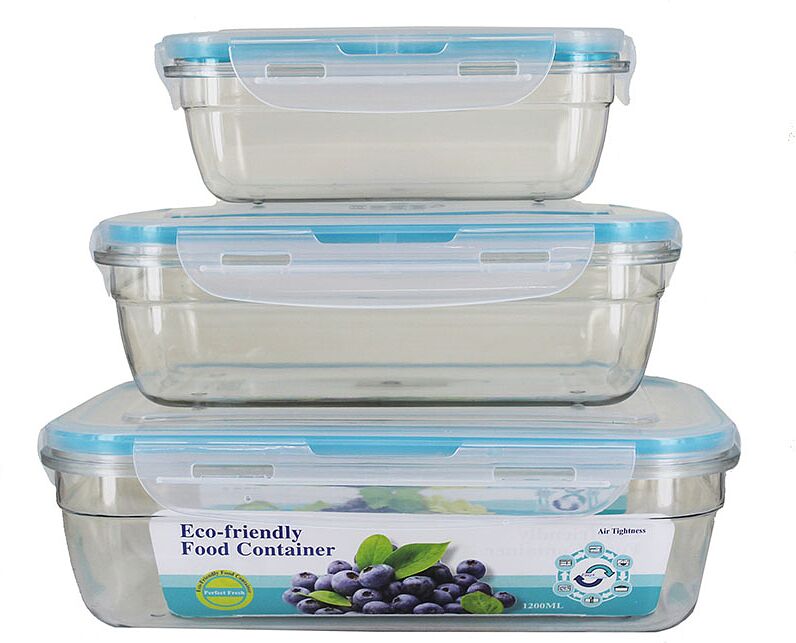 Food container set "Love & Life" 3pcs