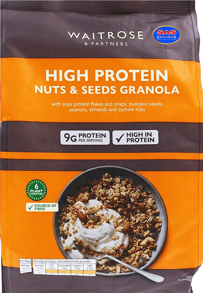 Գրանոլա սպիտակուցային «Waitrose & Partners High Protein» 400գ 
