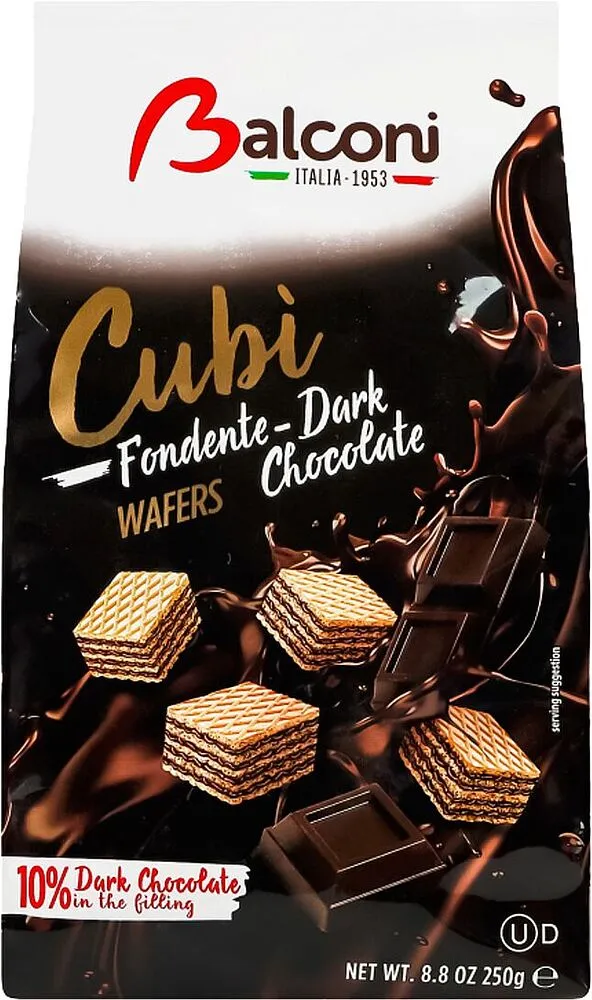 Wafer with dark chocolate filling "Balconi" 250g
