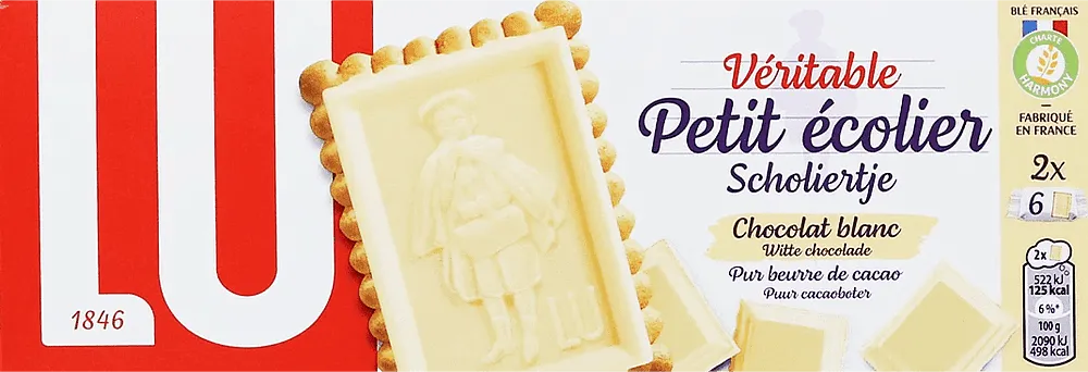 Butter cookies with chocolate "LU Petit Ecolier" 150g
