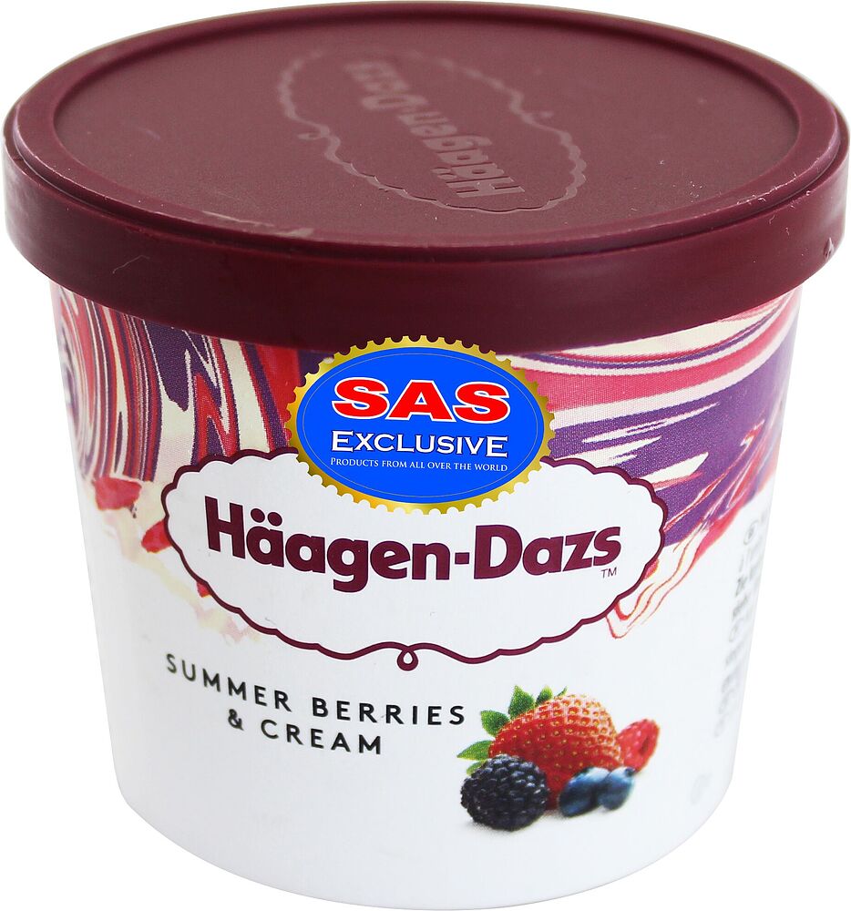 Պաղպաղակ հատապտղային և սերուցքային «Haagen-Dazs Summer Berries & Cream» 83գ